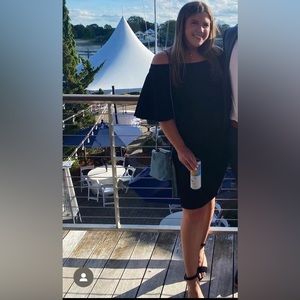 Eliza J wedding guest dress
